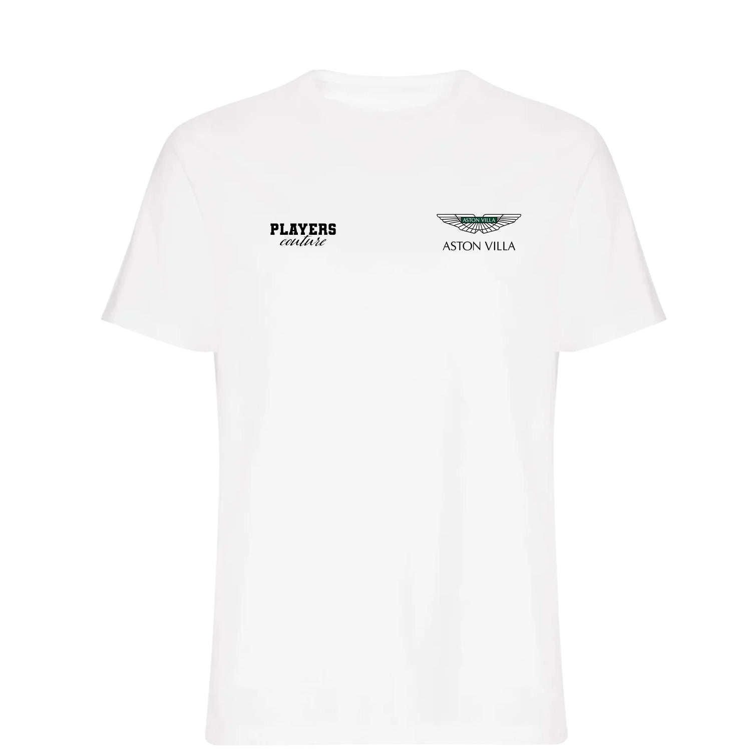 Aston Villa Logo Players Couture Mens T-Shirt White
