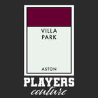 Aston Villa Monopoly Card t-shirt – black men's t-shirt with white Aston Villa Monopoly Card letters and Players Couture