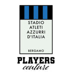 Atalanta t-shirt – white men's t-shirt with black Atalanta letters and Players Couture logo on the chest