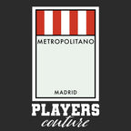 Atletico Madrid Monopoly Card t-shirt – black men's t-shirt with white Atletico Madrid Monopoly Card letters and Players