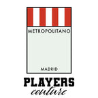 Atletico Madrid t-shirt – white men's t-shirt with black Atletico Madrid letters and Players Couture logo on the chest