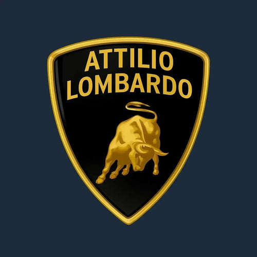 Attilio Lombardo Logo Men's Hoodie – navy close-up detail shot of the Attilio Lombardo Players Couture logo design