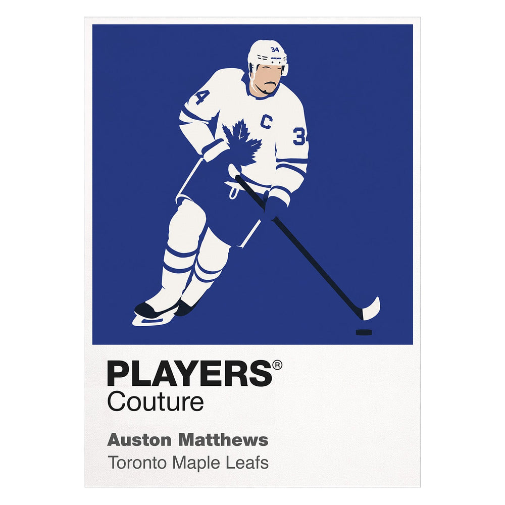 Auston Matthews Maple Leafs Ice Hockey Icon Frame Men's T-Shirt – image 1