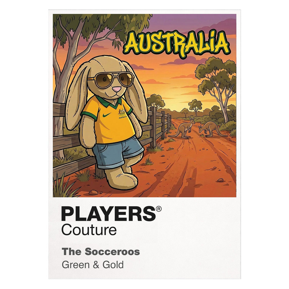 Australia Football Cool Bunny Men's T-Shirt – Australia football cool bunny framed artwork detail – Players Couture
