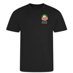 Azalea Augusta Golf Ball Marker t-shirt – black men's t-shirt with white Azalea Augusta Golf Ball Marker letters and Players