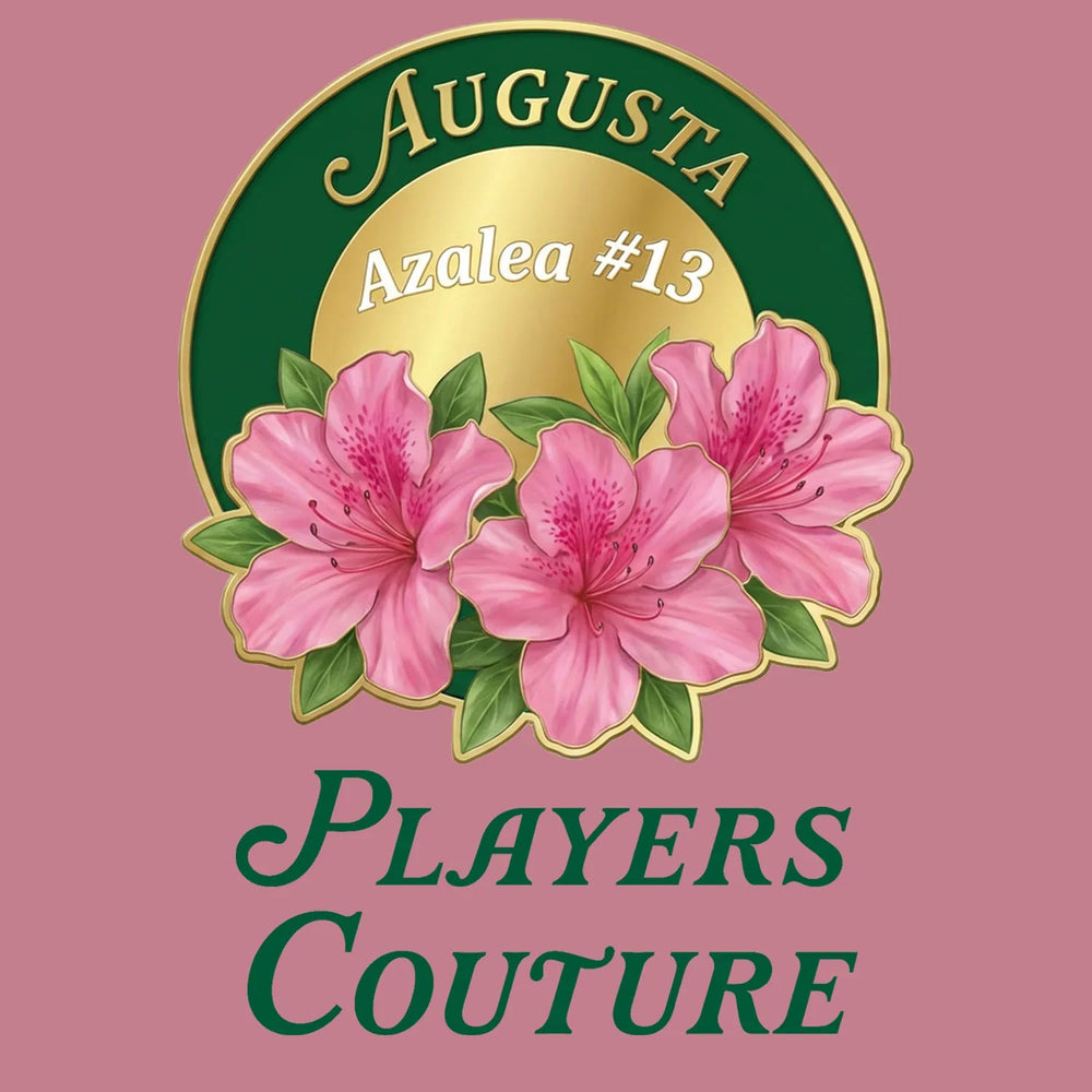 Azalea Augusta Golf Ball Marker t-shirt – pink men's t-shirt with black Azalea Augusta Golf Ball Marker letters and Players