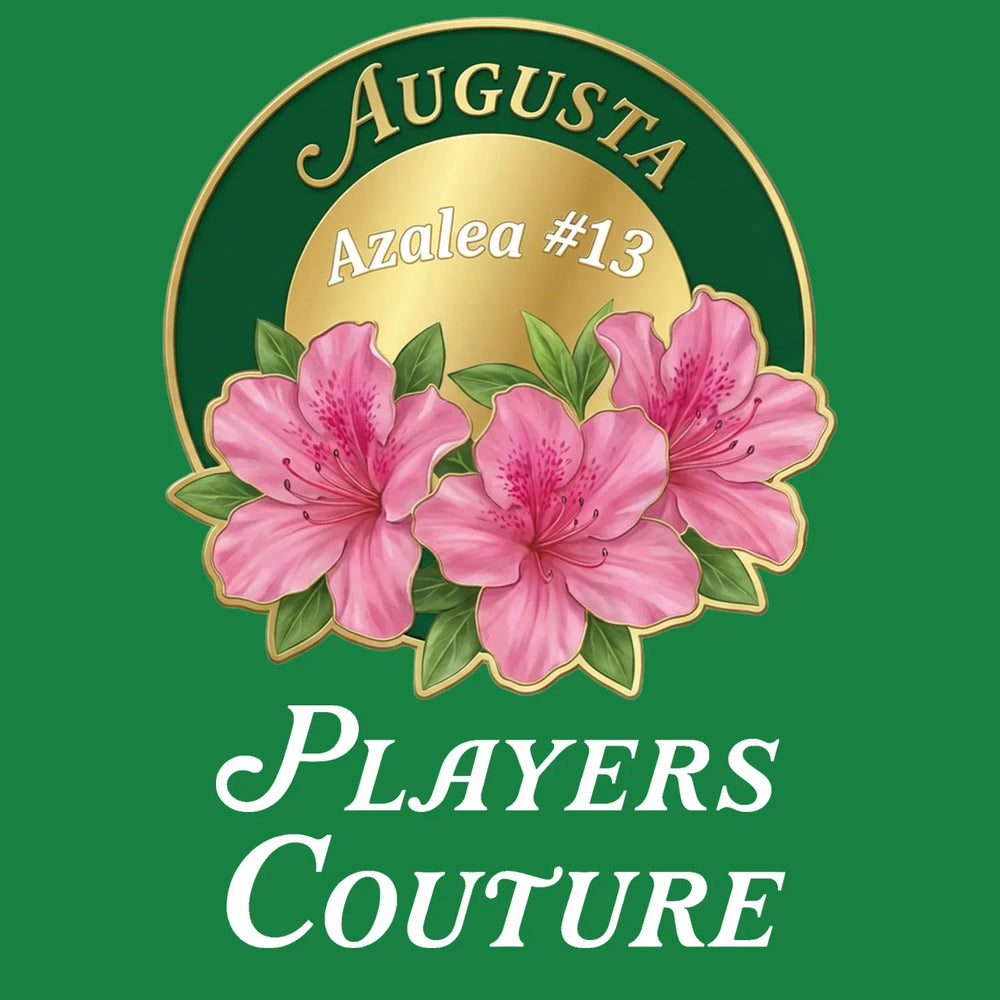 Azalea Augusta Golf Ball Marker t-shirt – green men's t-shirt with white Azalea Augusta Golf Ball Marker letters and Players