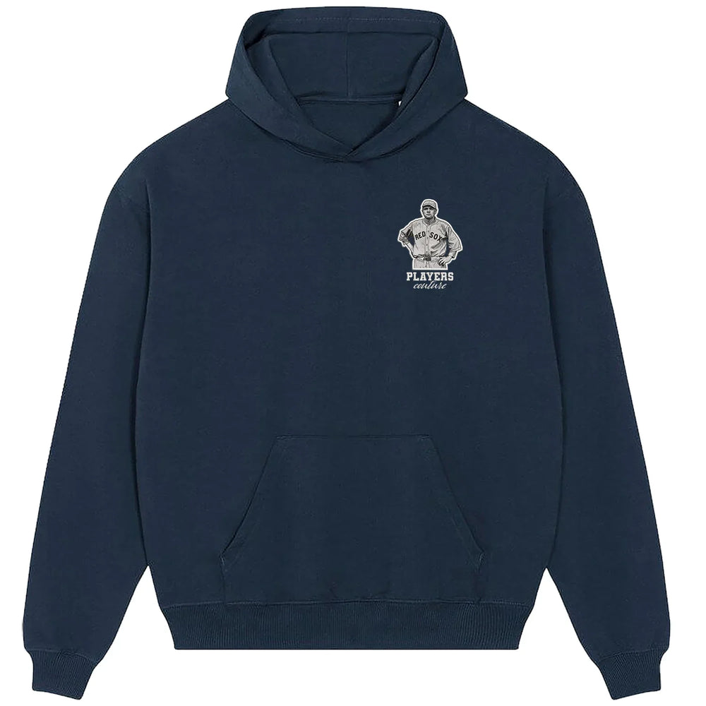 Babe Ruth Red Sox hoodie – white men's hoodie featuring the Babe Ruth Red Sox Players Couture logo