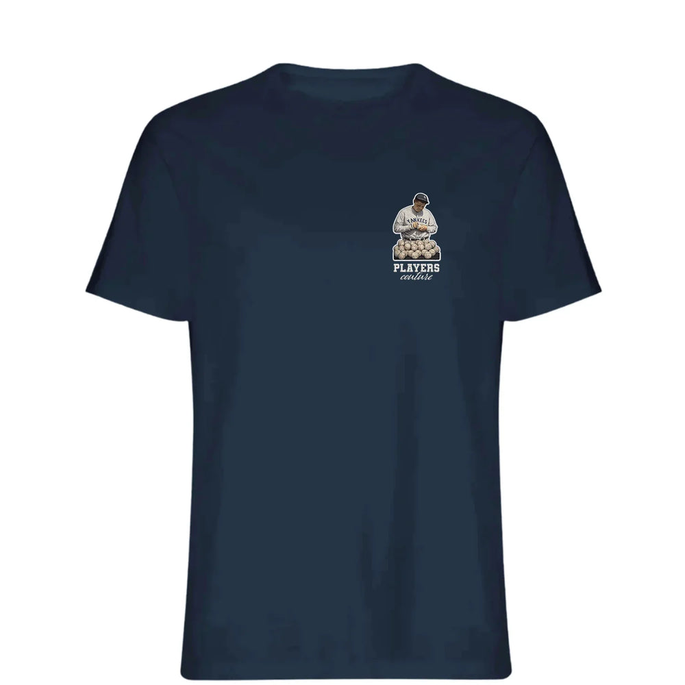 Babe Ruth Yankees t-shirt – white men's t-shirt featuring the Babe Ruth Yankees Players Couture logo