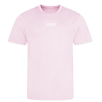 Essentials Collection t-shirt – pink men's t-shirt with black Essentials Collection letters and Players Couture logo on the