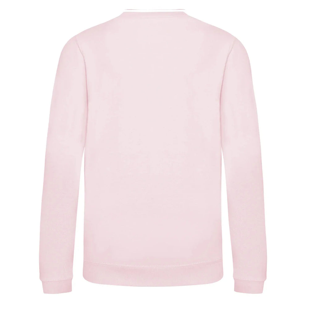 Essentials Collection hoodie – pink kids' hoodie with black Essentials Collection letters and Players Couture logo on the