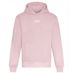 Essentials Collection hoodie – pink men's hoodie with black Essentials Collection letters and Players Couture logo on the