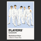 Backstreet Boys the five-member formation and coordinated Millennium-era styling Icon Frame artwork in black