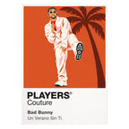 Bad Bunny Bad Bunny's Puerto Rican identity, sunglasses and changing fashion eras Icon Frame artwork on white