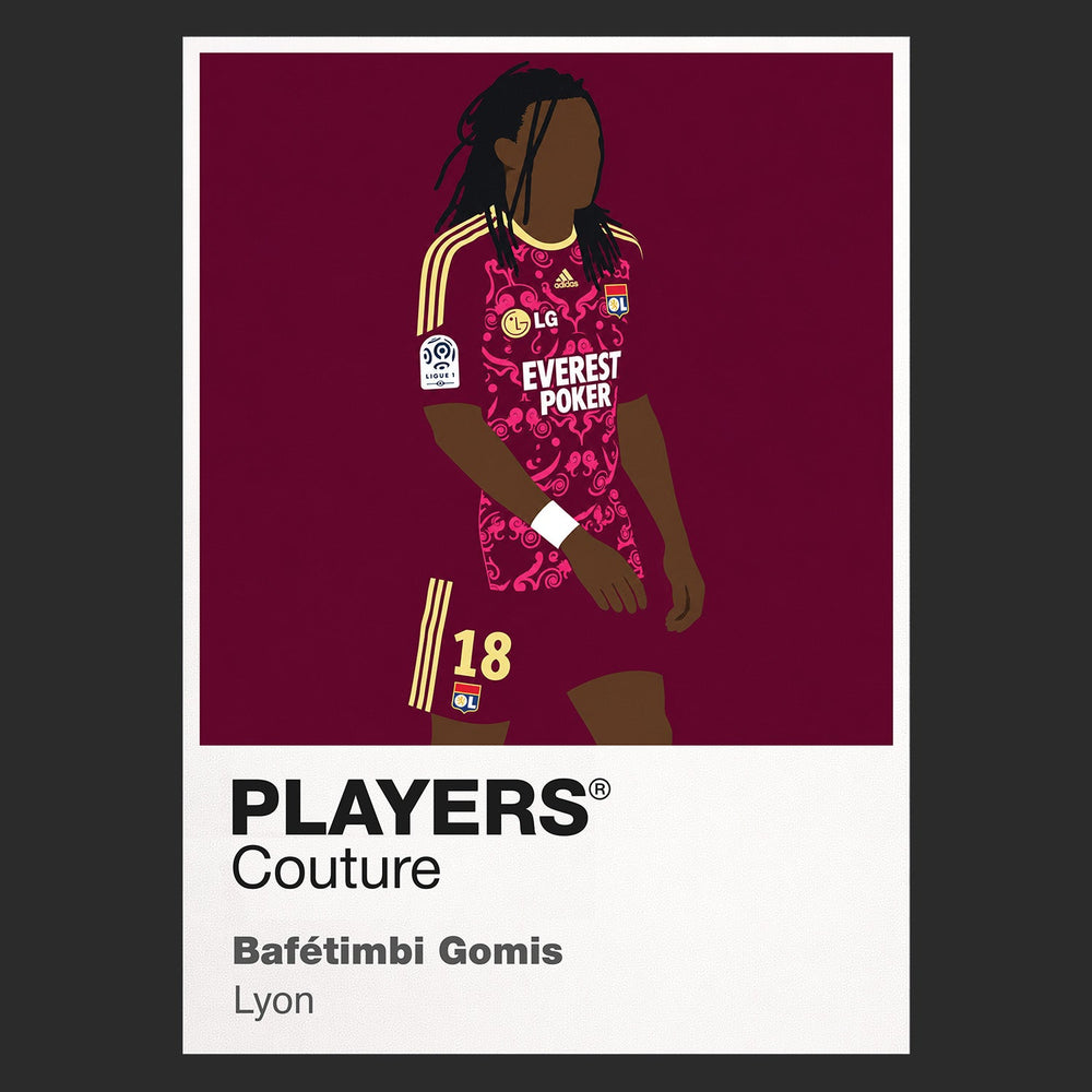 Bafétimbi Gomis Lyon Icon Frame artwork in black