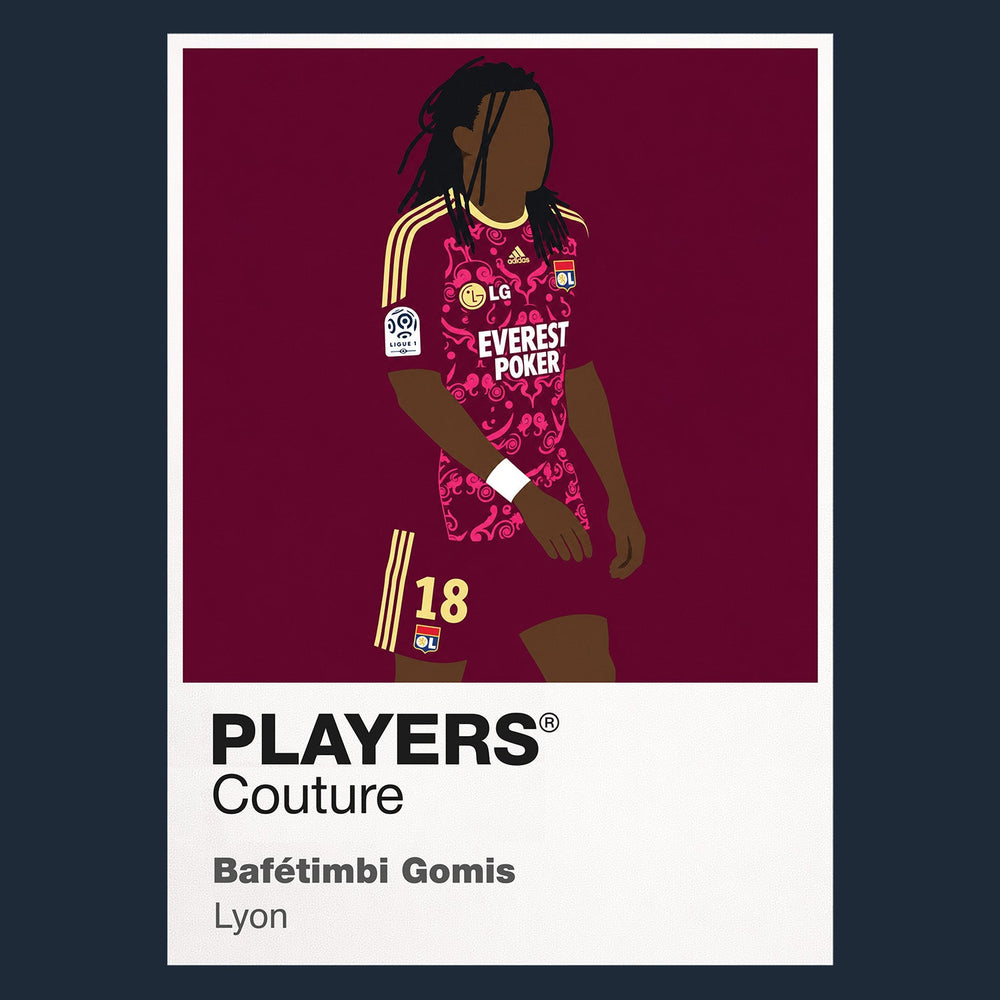 Bafétimbi Gomis Lyon Icon Frame artwork in navy