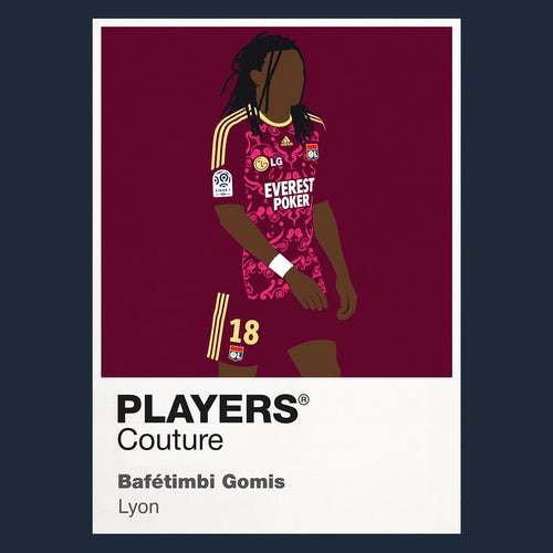 Bafétimbi Gomis Lyon Icon Frame artwork in navy