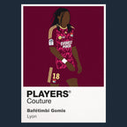 Bafétimbi Gomis Lyon Icon Frame artwork in navy