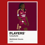 Bafétimbi Gomis Lyon Icon Frame artwork in red
