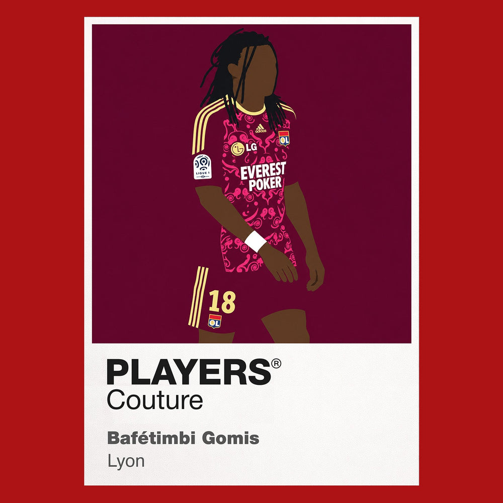 Bafétimbi Gomis Lyon Icon Frame artwork in red
