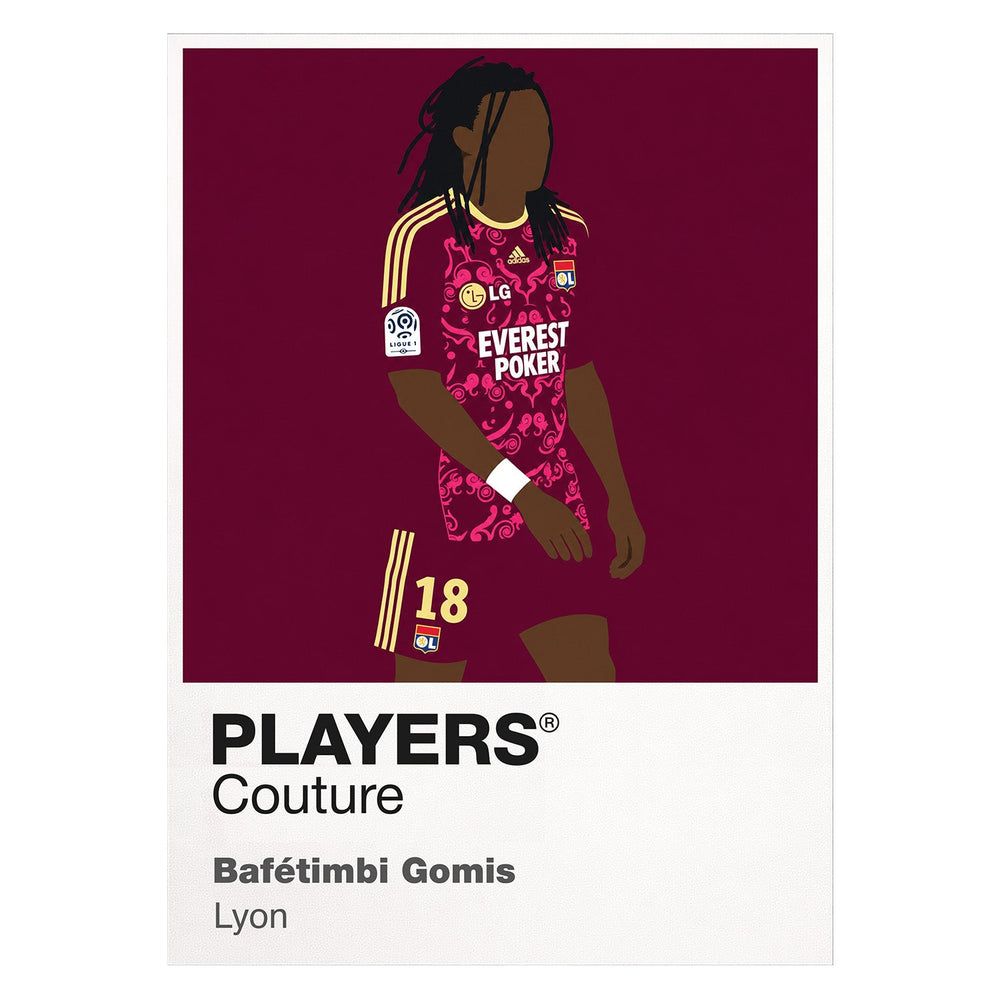 Bafétimbi Gomis Lyon Icon Frame artwork on white