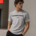 Baltimore Ravens Men's T-Shirt — lifestyle photo, Grey t-shirt