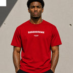 Bananarama Men's T-Shirt — lifestyle photo, Red t-shirt