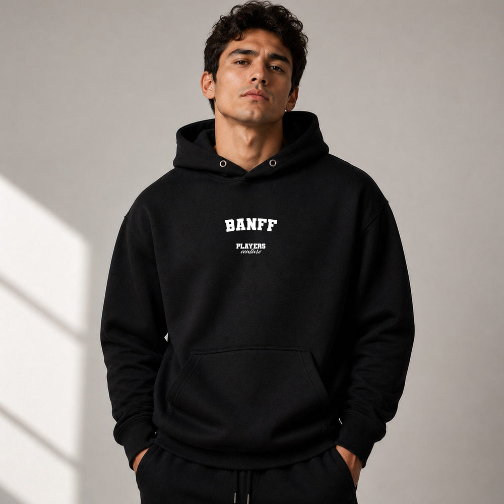 banff name-print hoodie - black