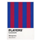 Barcelona Home Classic Football Shirt Colours Frame Men's T-Shirt – white close-up detail shot of the Barcelona Players