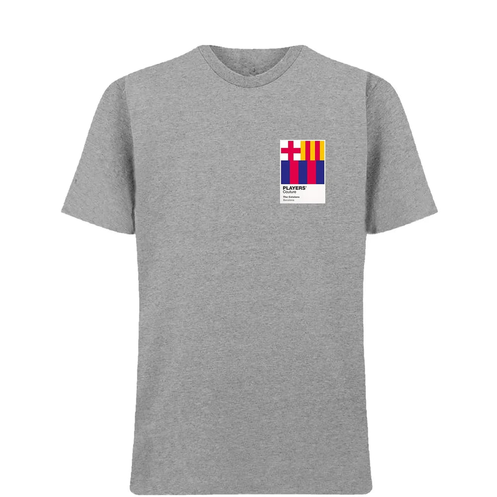 Barcelona t-shirt – grey men's t-shirt featuring the Barcelona Players Couture logo