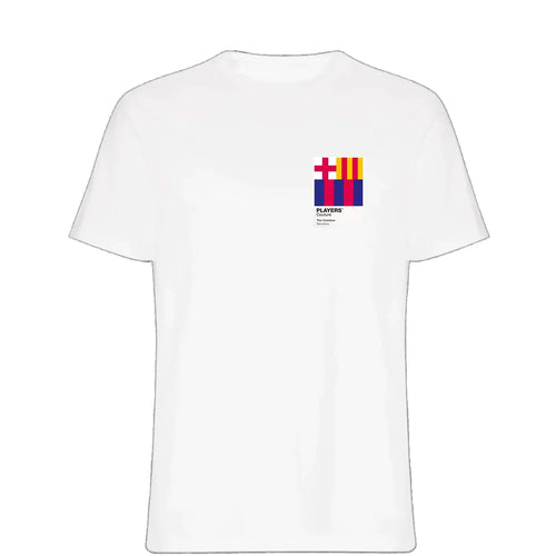 Barcelona t-shirt – white men's t-shirt featuring the Barcelona Players Couture logo