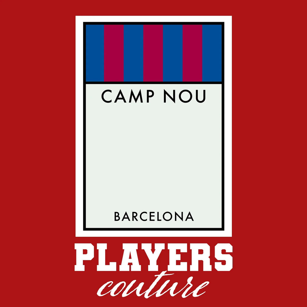 Barcelona Monopoly Card Players Couture Mens T-Shirt - White / S | Atletico Madrid, Football, Men's, Monopoly Card Collection, T-Shirts, Volume 2