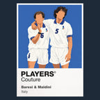 Franco Baresi and Paolo Maldini Italy Icon Frame artwork in navy