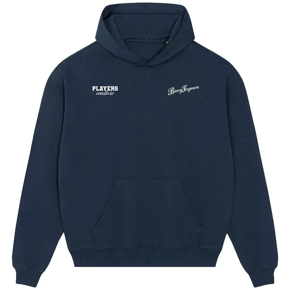 Barry Ferguson Logo Players Couture Men's Casual Hoodie - Navy / S | Birmingham City, Blackburn Rovers, Blackpool, Fashion Collection, Football, Glasgow Rangers, Hoodies, Men's, Scotland, Volume 1