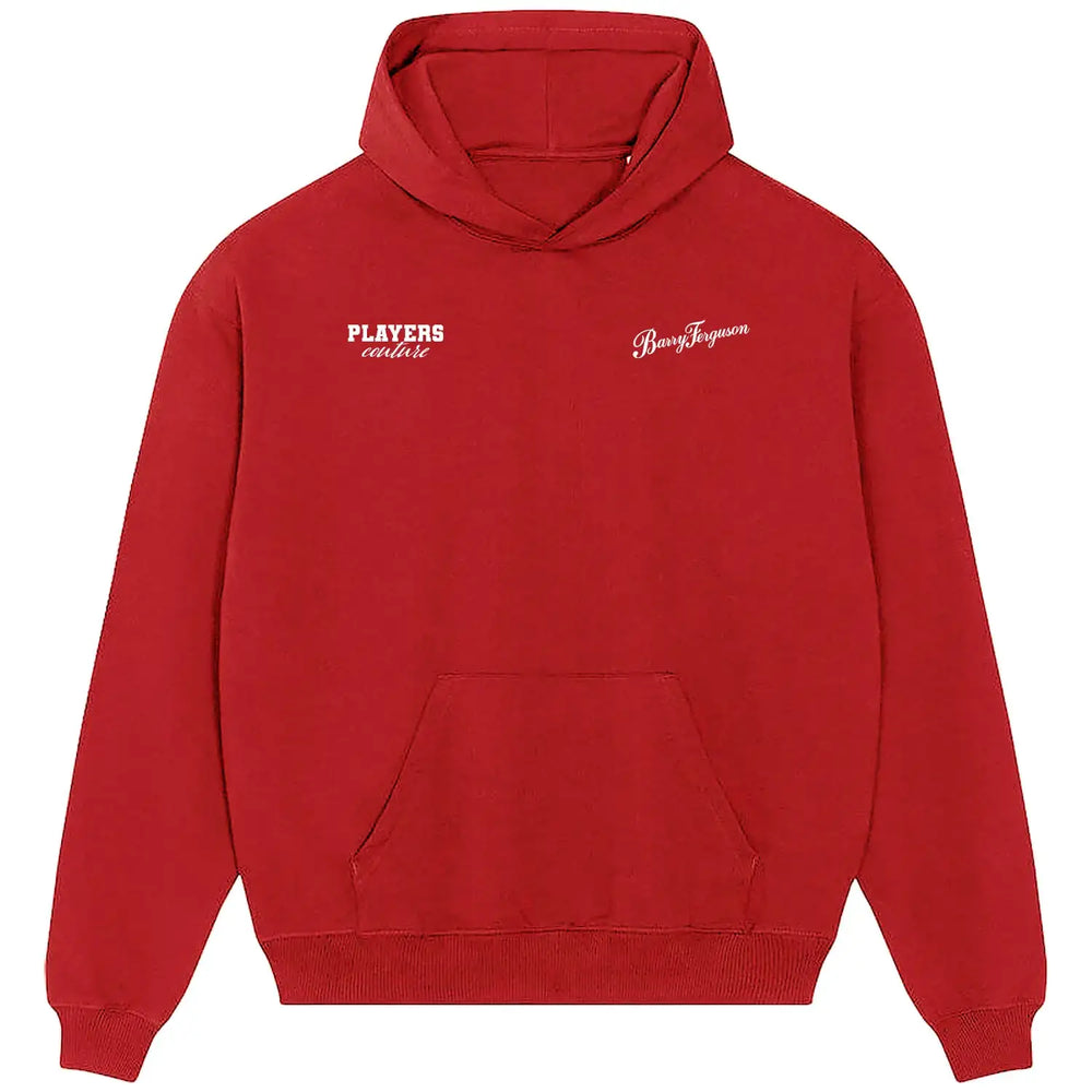 Barry Ferguson Logo Players Couture Men's Casual Hoodie - Red / S | Birmingham City, Blackburn Rovers, Blackpool, Fashion Collection, Football, Glasgow Rangers, Hoodies, Men's, Scotland, Volume 1