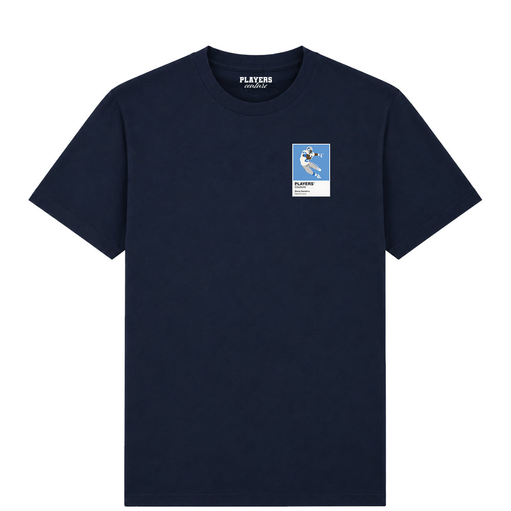 Barry Sanders Lions American Football Icon Frame Men's T-Shirt