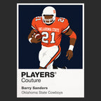 Barry Sanders Oklahoma State Cowboys American Football Icon Frame Men's Hoodie