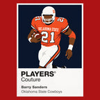Barry Sanders Oklahoma State Cowboys American Football Icon Frame Men's Hoodie