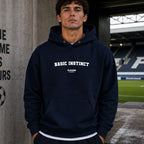 basic-instinct name-print hoodie - navy
