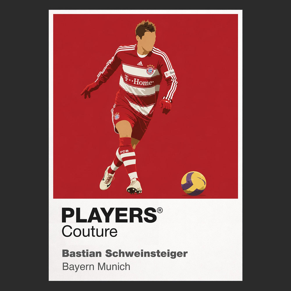 Bastian Schweinsteiger Bayern Munich black Icon Frame artwork detail