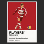 Bastian Schweinsteiger Bayern Munich black Icon Frame artwork detail