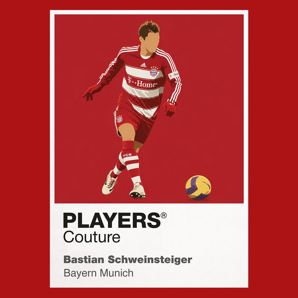Bastian Schweinsteiger Bayern Munich red Icon Frame artwork detail