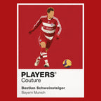 Bastian Schweinsteiger Bayern Munich red Icon Frame artwork detail