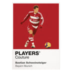 Bastian Schweinsteiger Bayern Munich white Icon Frame artwork detail