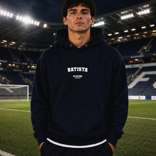 batista name-print hoodie - navy