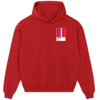Bayern Munich hoodie – red men's hoodie featuring the Bayern Munich Players Couture logo