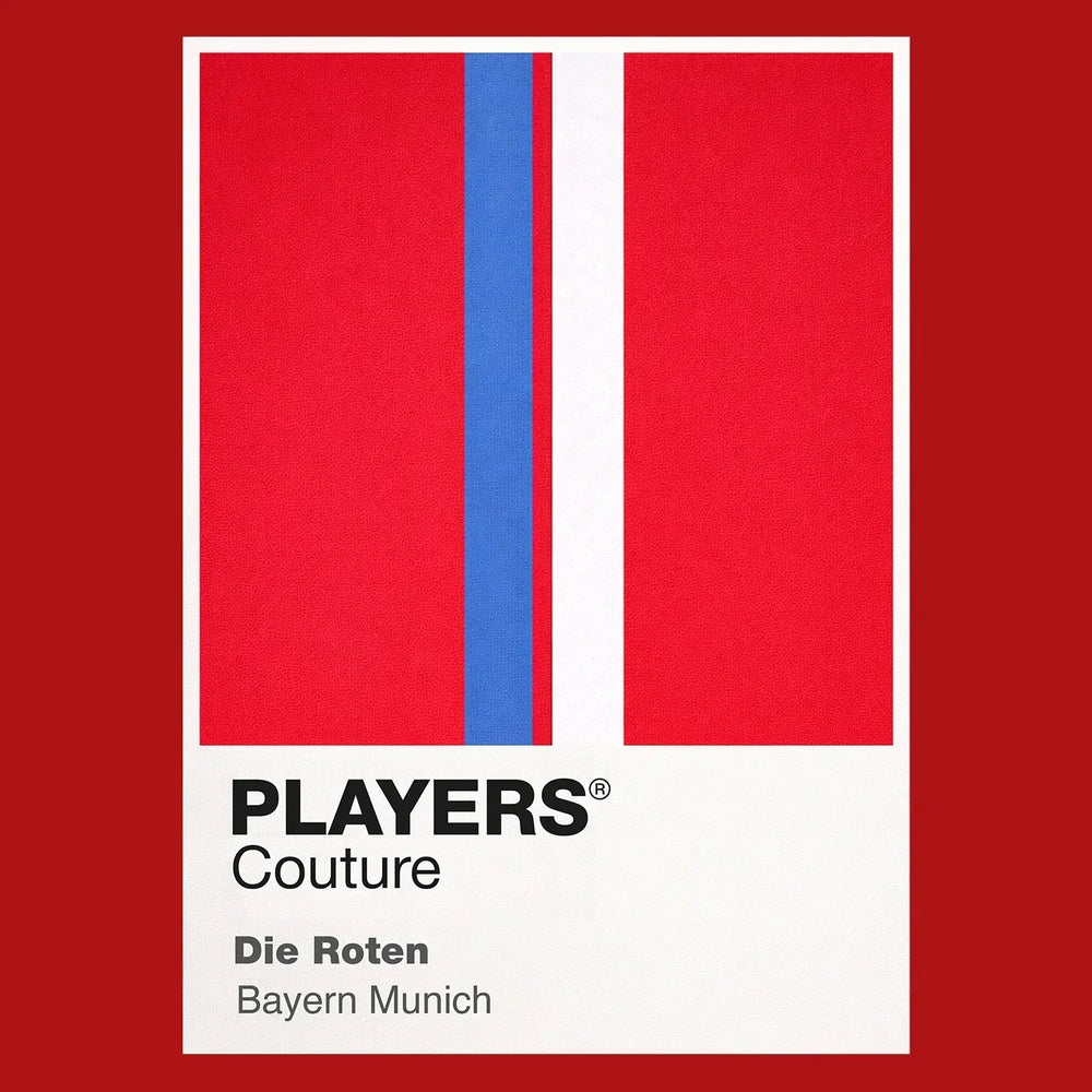 Bayern Munich Classic Football Shirt Colours Frame Men's T-Shirt – red close-up detail shot of the Bayern Munich Players