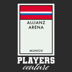 Bayern Munich Monopoly Card t-shirt – black men's t-shirt with white Bayern Munich Monopoly Card letters and Players Couture