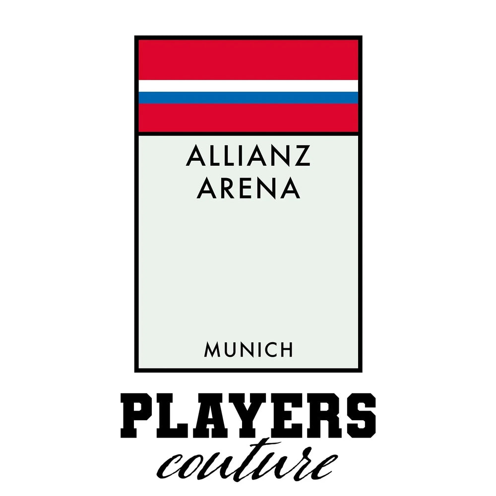 Bayern Munich t-shirt – white men's t-shirt with black Bayern Munich letters and Players Couture logo on the chest