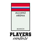 Bayern Munich t-shirt – white men's t-shirt with black Bayern Munich letters and Players Couture logo on the chest